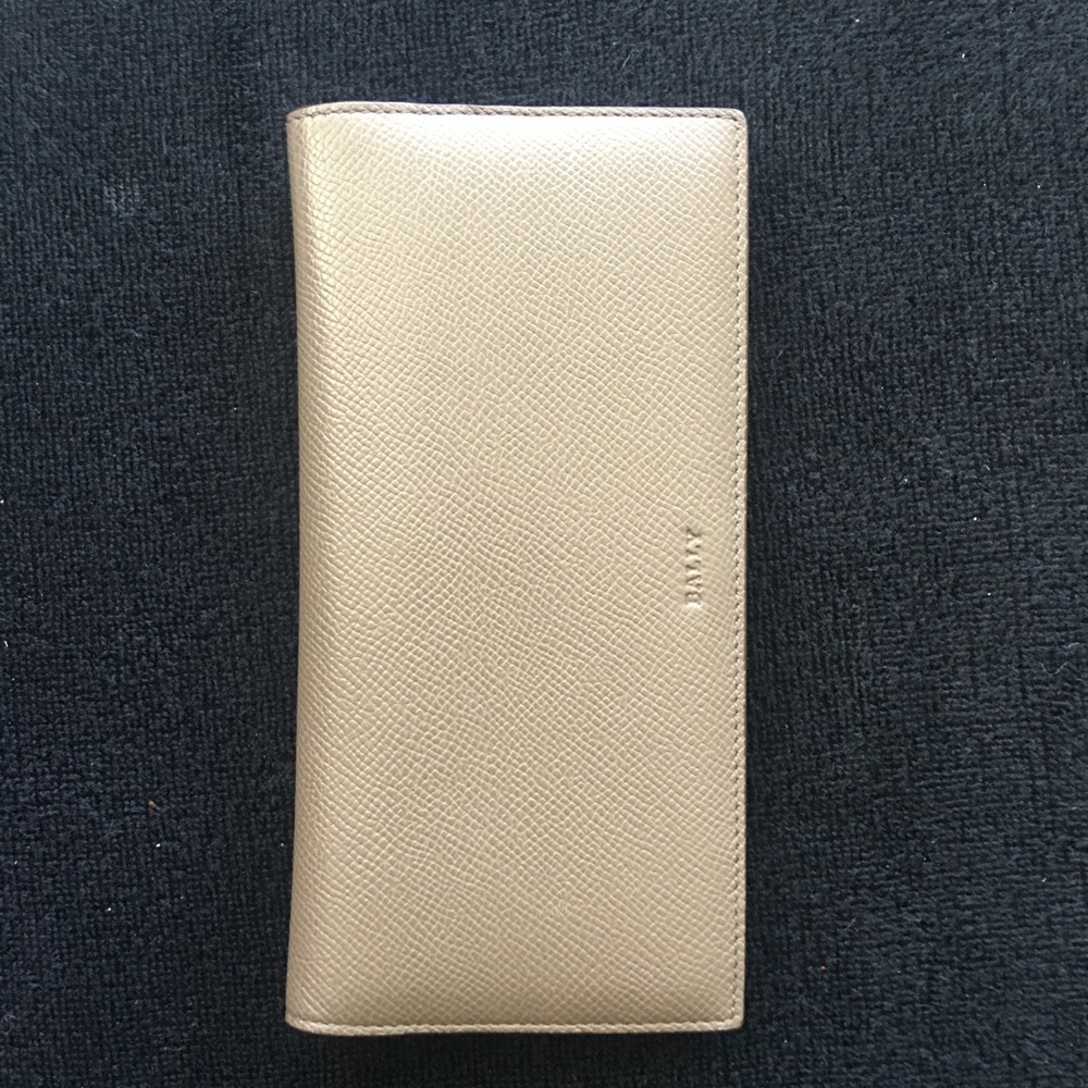 Bally LONG LEATHER WALLET Elephant Grey